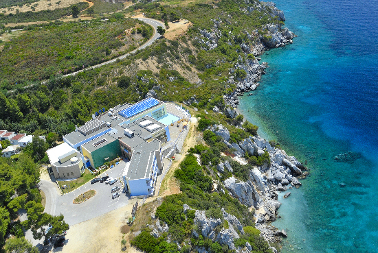 An aerial view of the Spa of agia Paraskevi